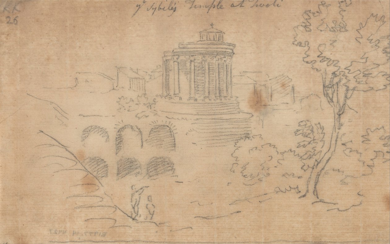Le temple de Sybille à Tivoli - John Robert Cozens