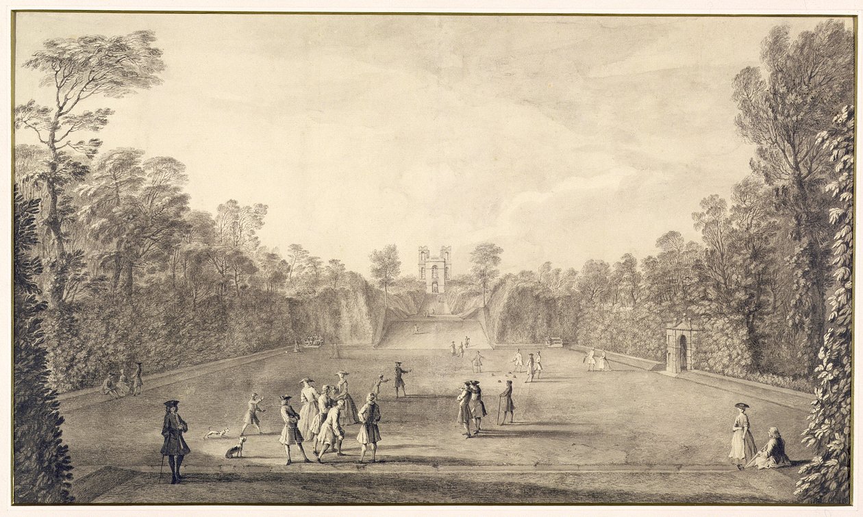 Le Bowling Green à Claremont, 1738 - John Rocque