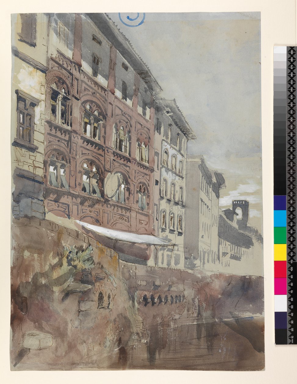 No.1590 Palazzo Agostini, Pise, 1845 - John Ruskin