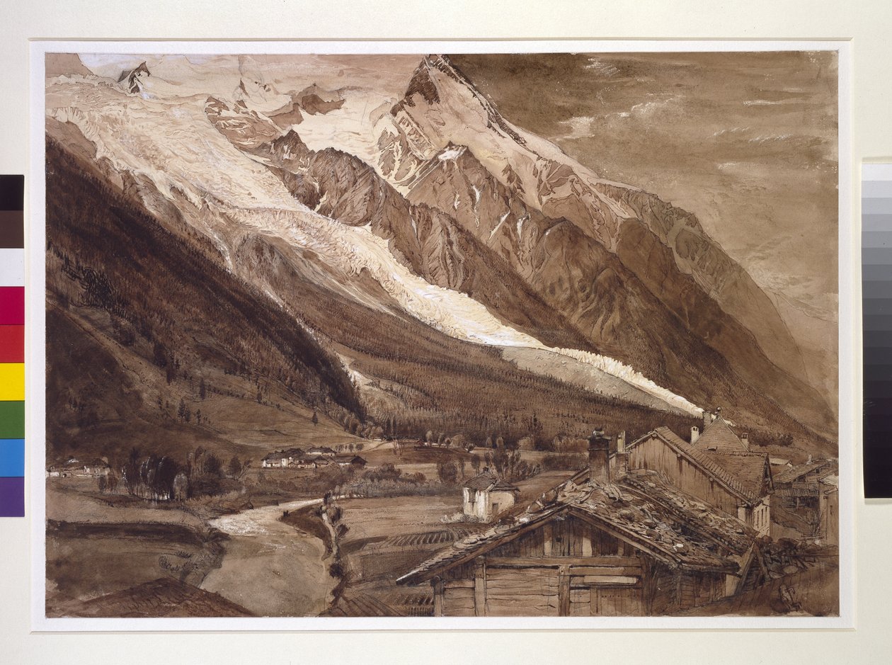 Recto : Le Glacier des Bossons, Chamonix, juin 1849 - John Ruskin
