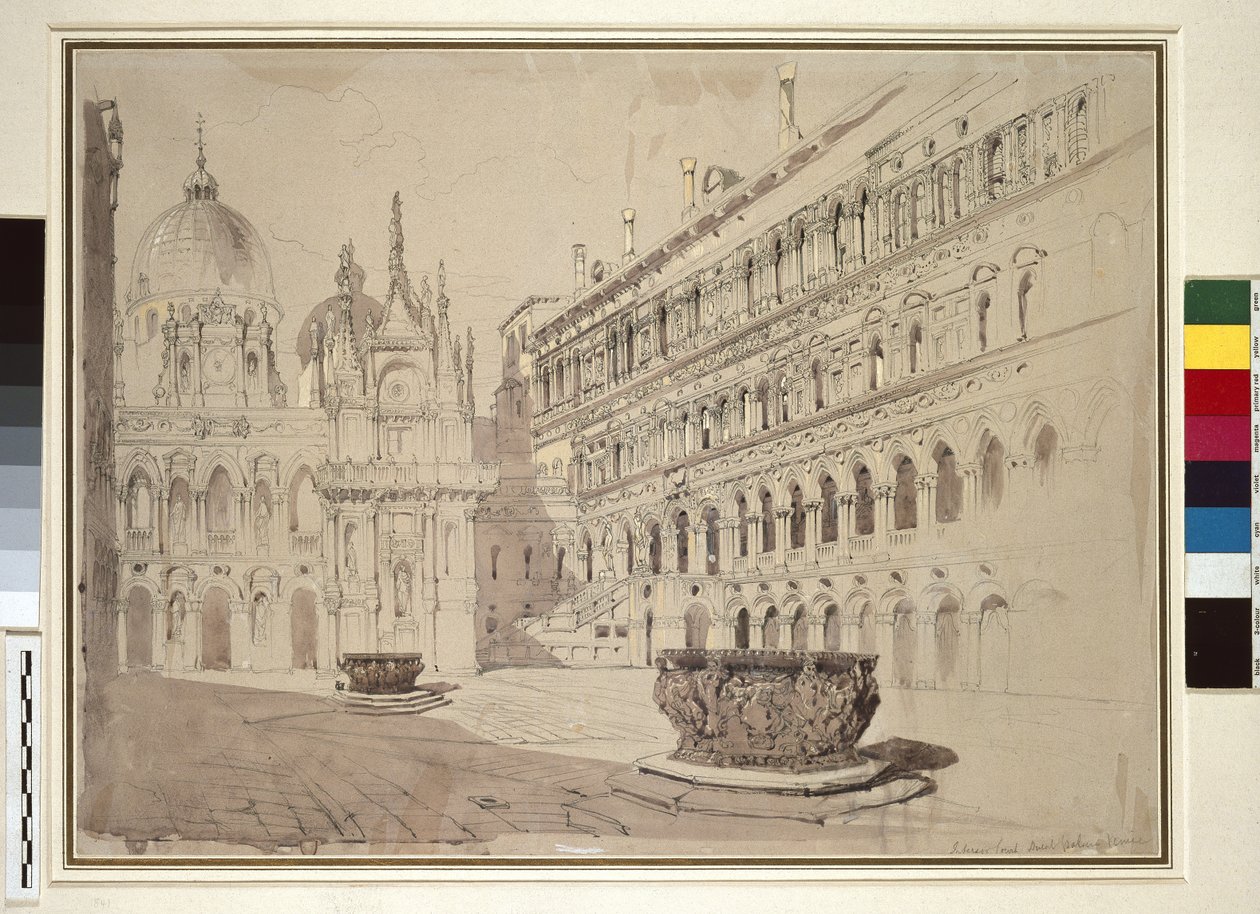 La cour du Palais des Doges, Venise, mai 1841 - John Ruskin