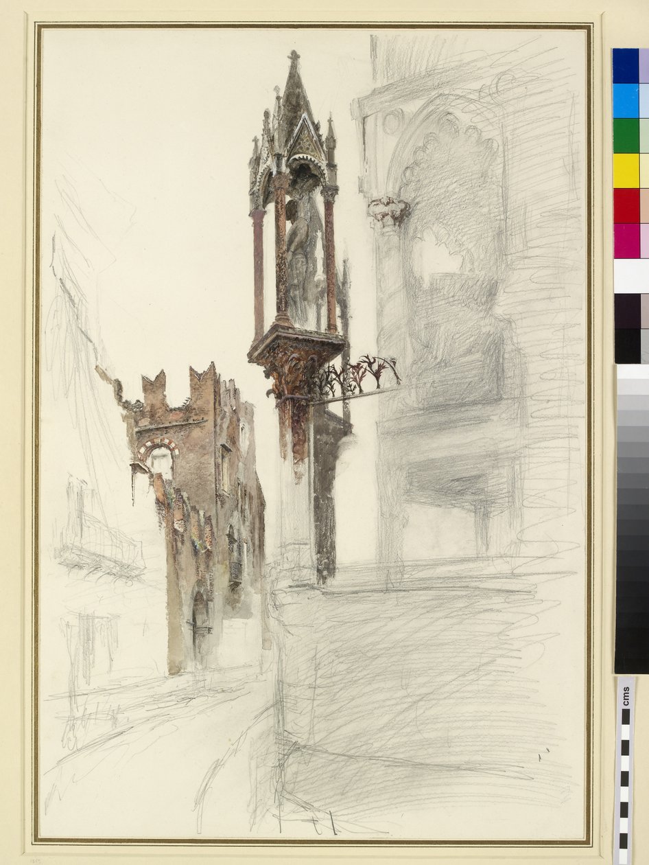 Le tombeau de Cansignorio (d.1375), Santa Maria Antica, Vérone - John Ruskin