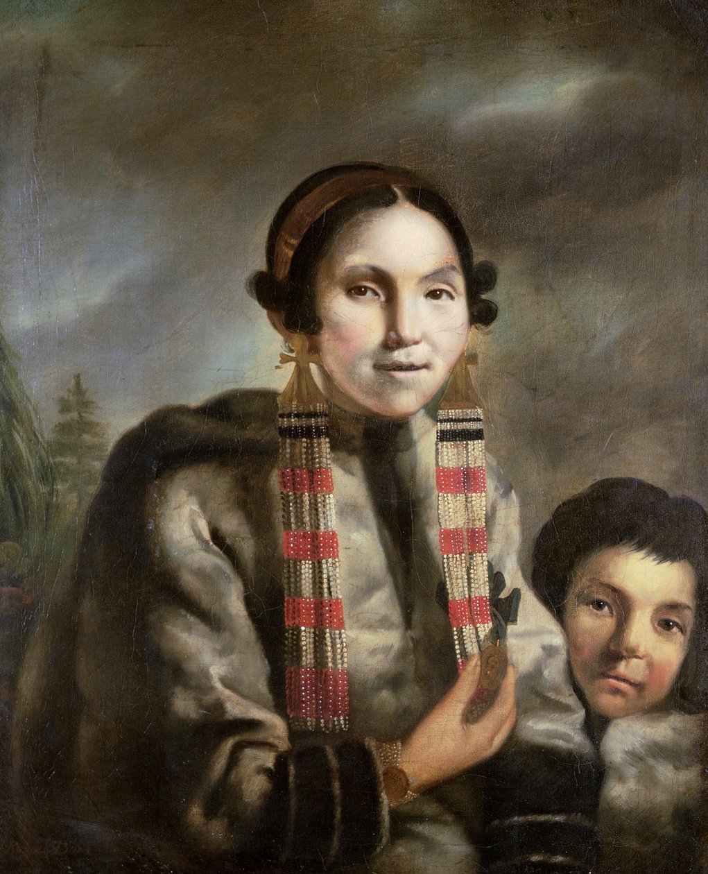 Portrait de Micoc et de son fils Tootac, vers 1769 - John Russell
