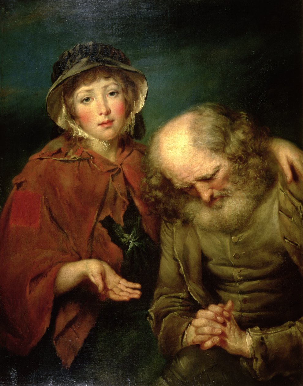 Le mendiant aveugle et sa petite-fille - John Russell