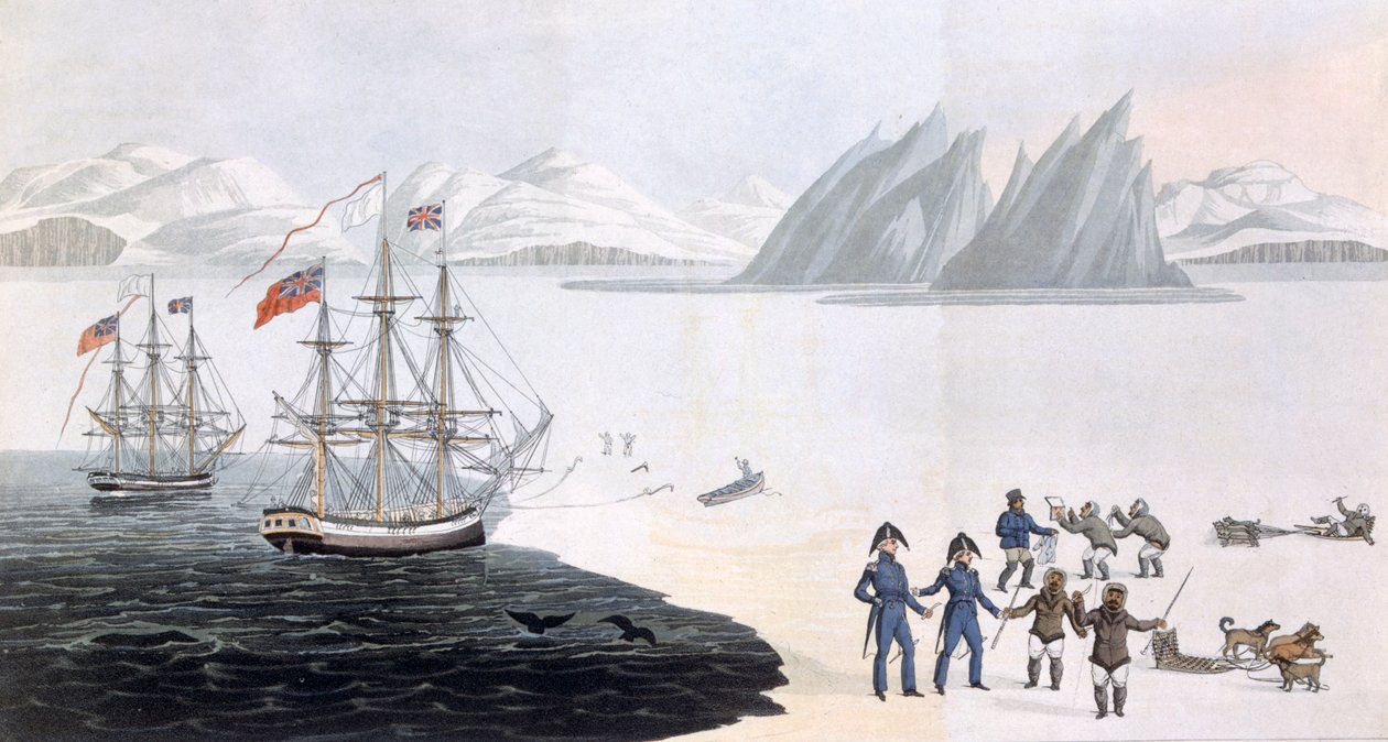 Première communication avec les indigènes de la baie du Prince Régent, 1818 - John Sackheouse