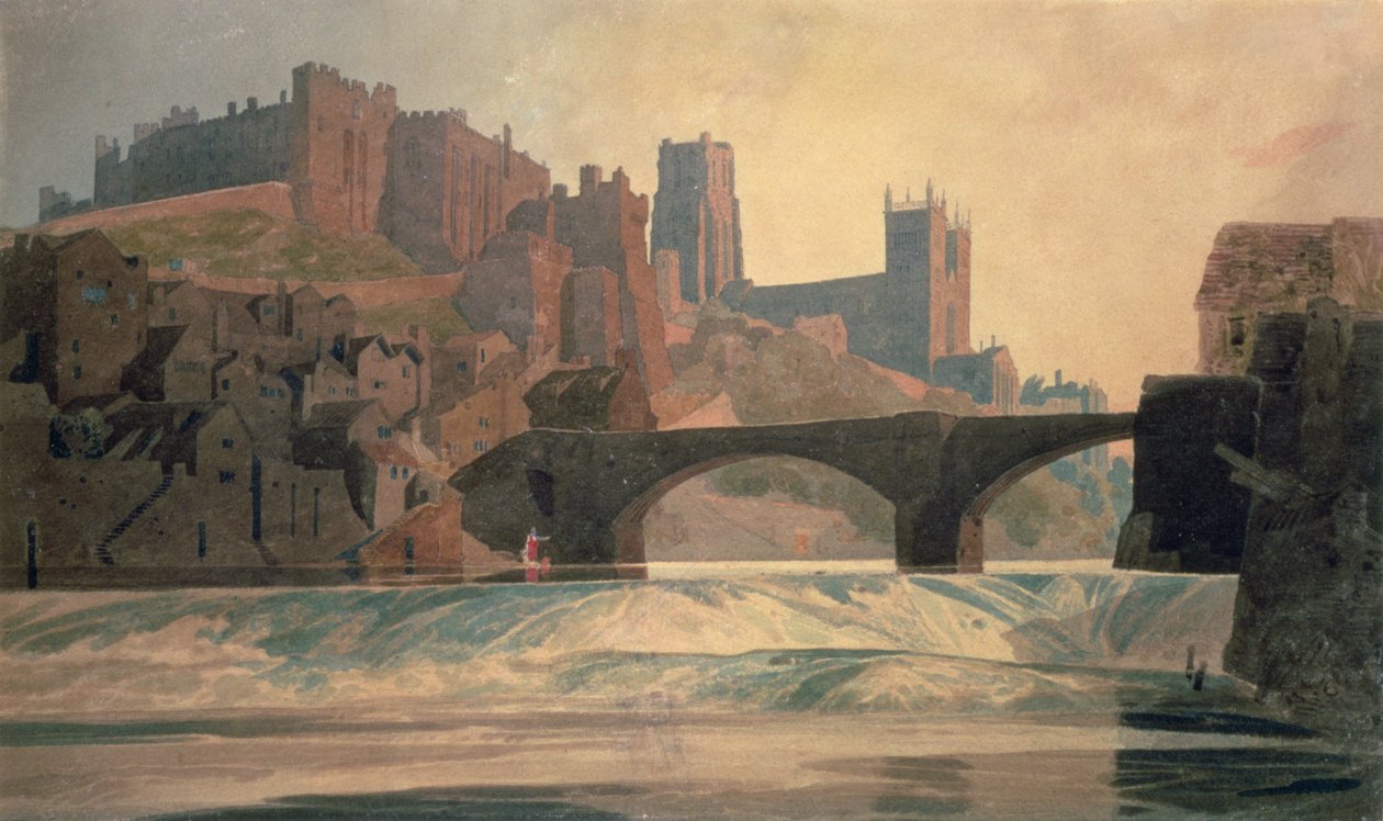 Château et cathédrale de Durham, c.1809-10 - John Sell Cotman