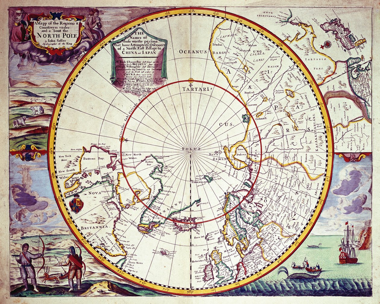 Carte du Pôle Nord - John Seller