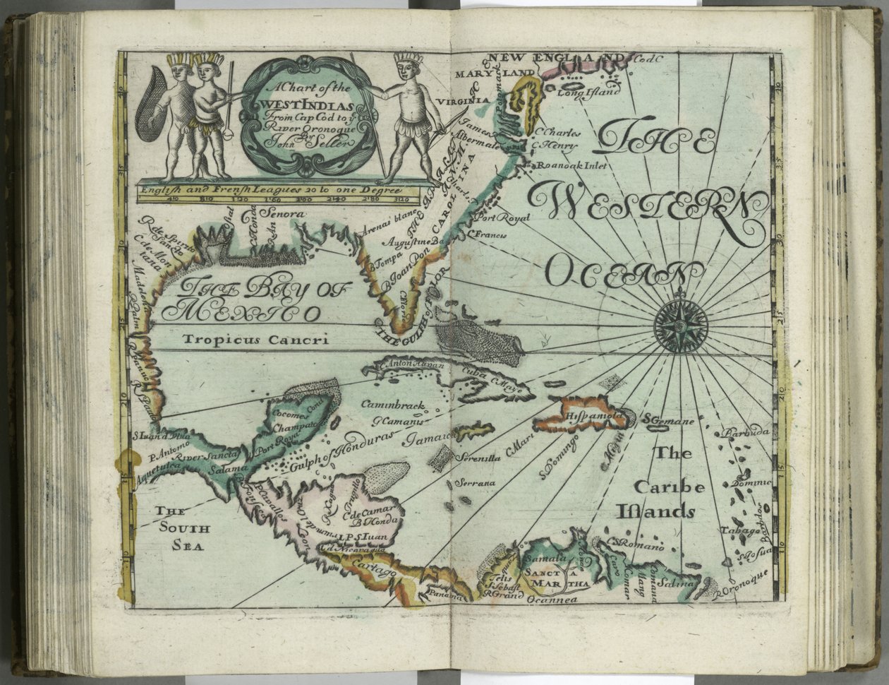 Carte des Antilles du Cap Cod à la rivière Oronoque de l