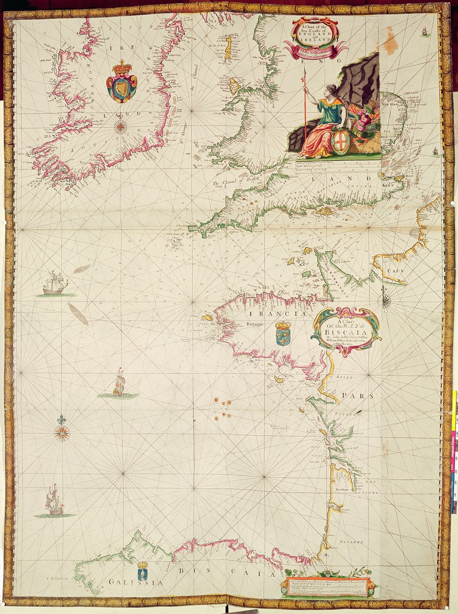 Ms 1288 Carte des côtes maritimes d