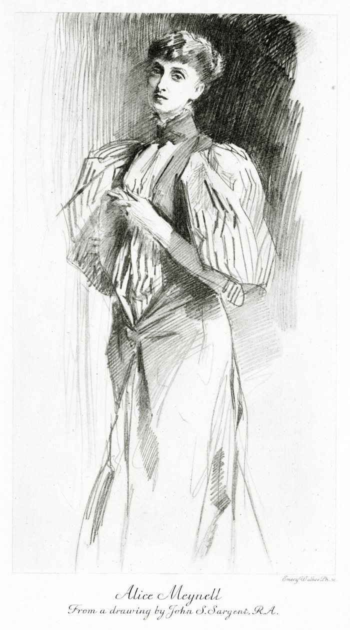 Alice Meynell, gravée par Emery Walker, vers 1913 - John Singer Sargent