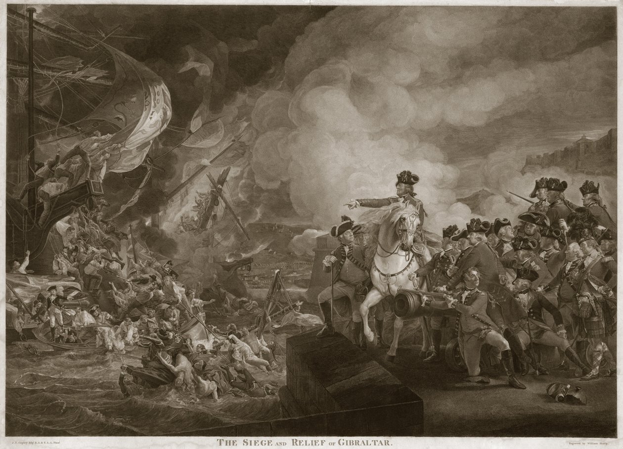 Le siège et le secours de Gibraltar, pub. 1810 - John Singleton Copley