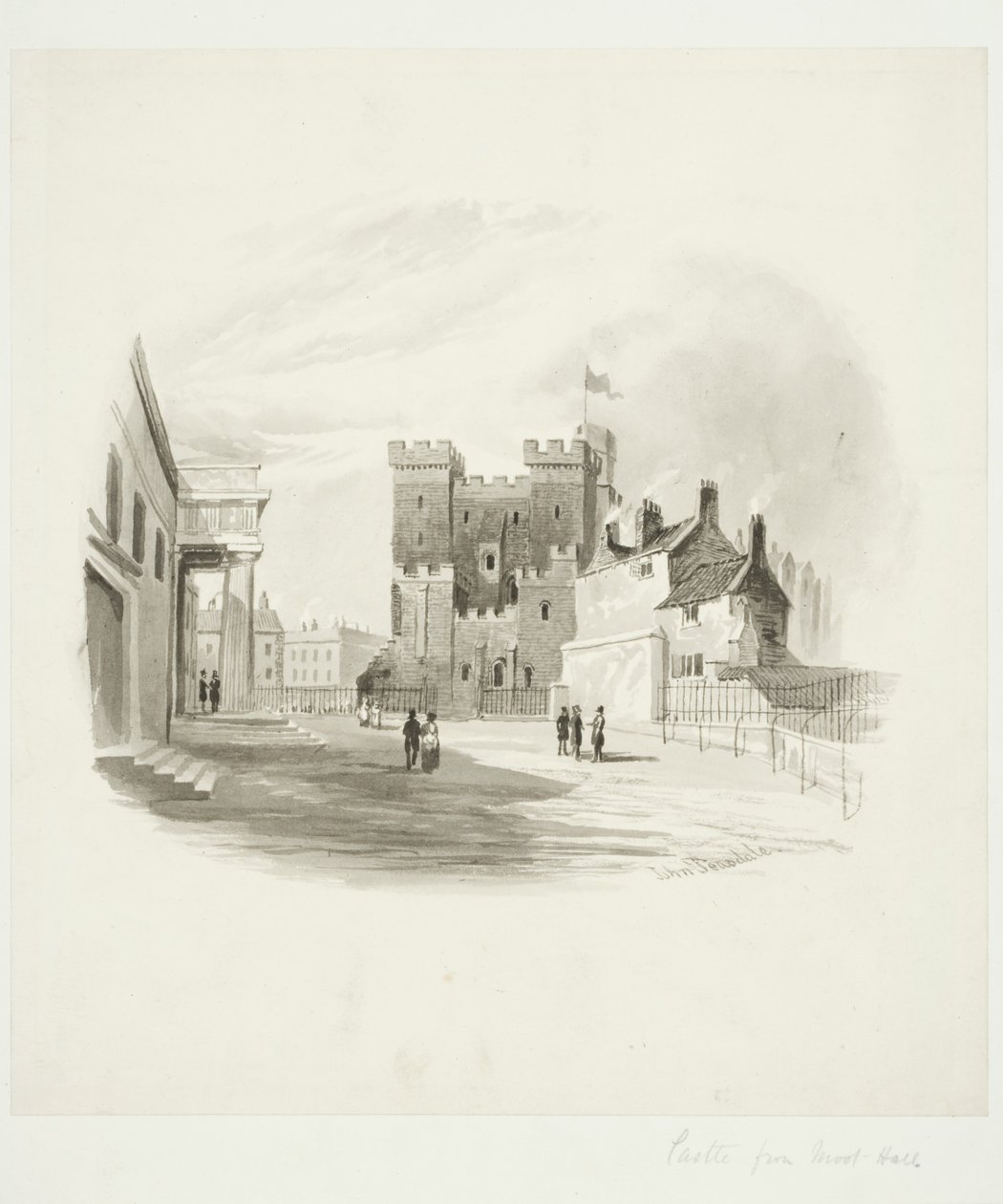 Le château depuis le tribunal du comté, Newcastle upon Tyne - John Teasdale