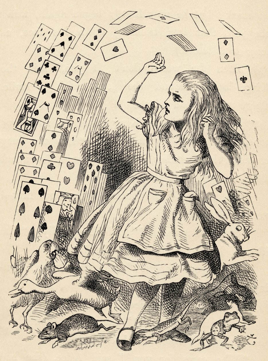 Alice et le jeu de cartes, tiré de 