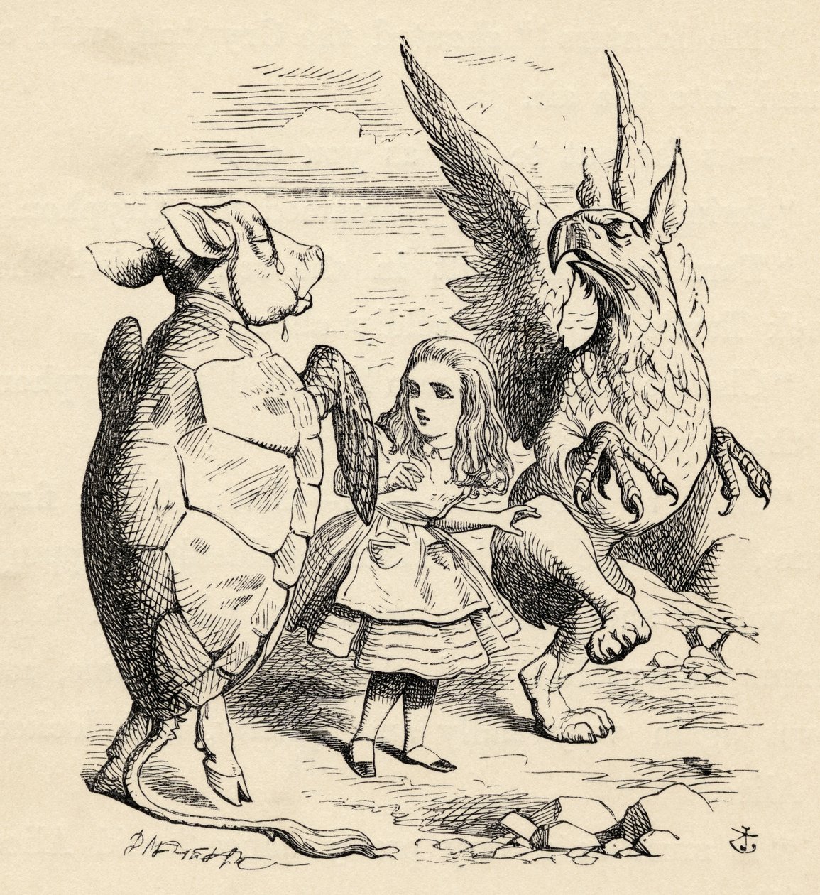 Alice avec le Griffon et la Fausse Tortue, de 