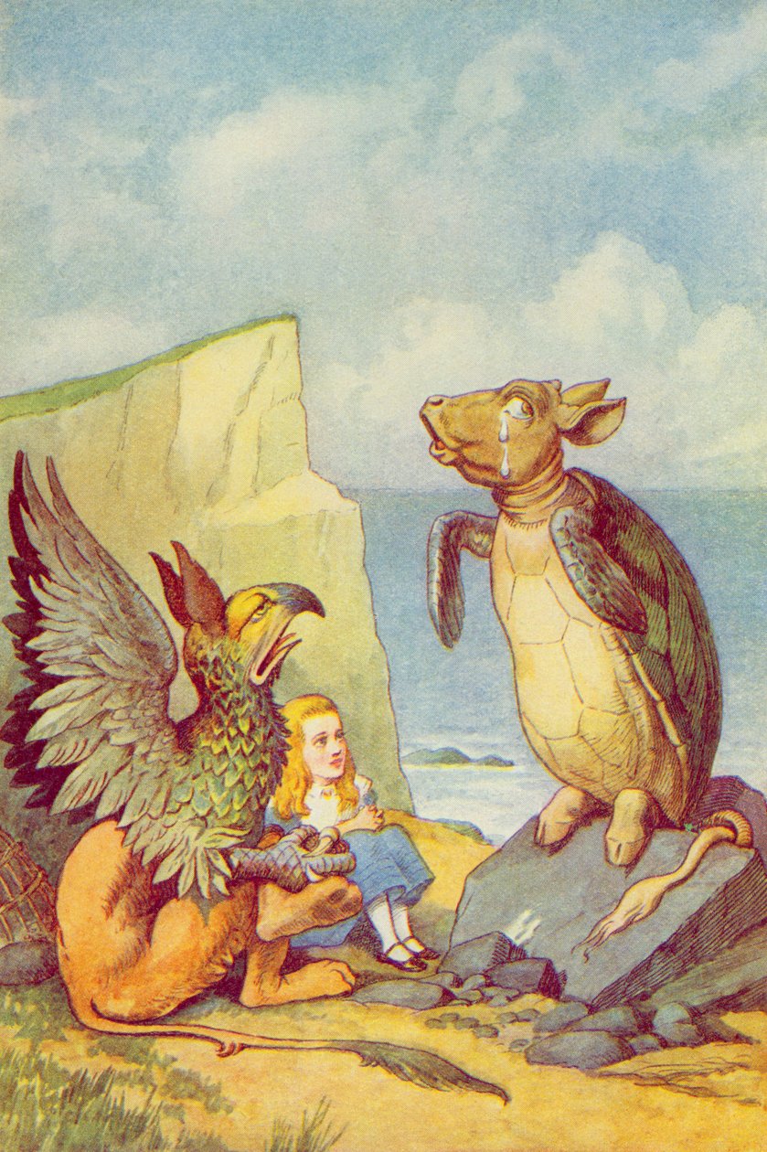 La Fausse Tortue et le Griffon, illustration de 