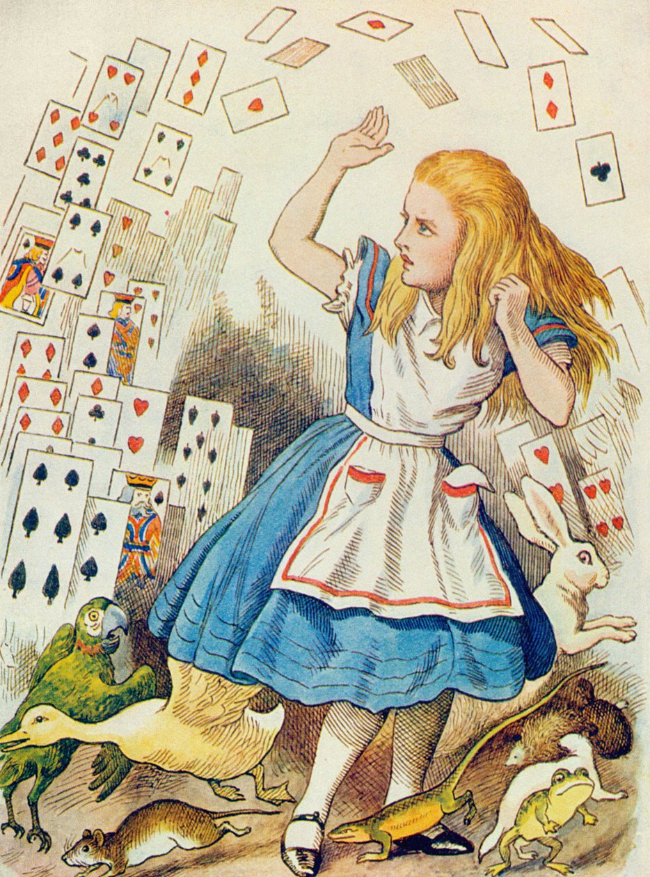 La pluie de cartes, illustration de 