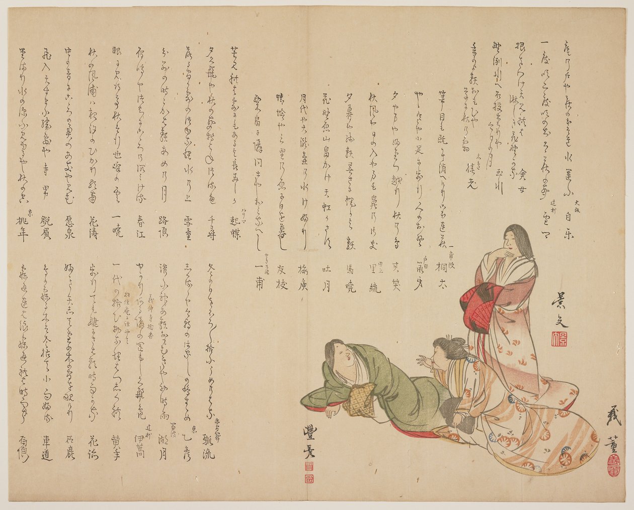 (Trois femmes en tenue de cour), c. 1818 - John Thomas Barber Beaumont