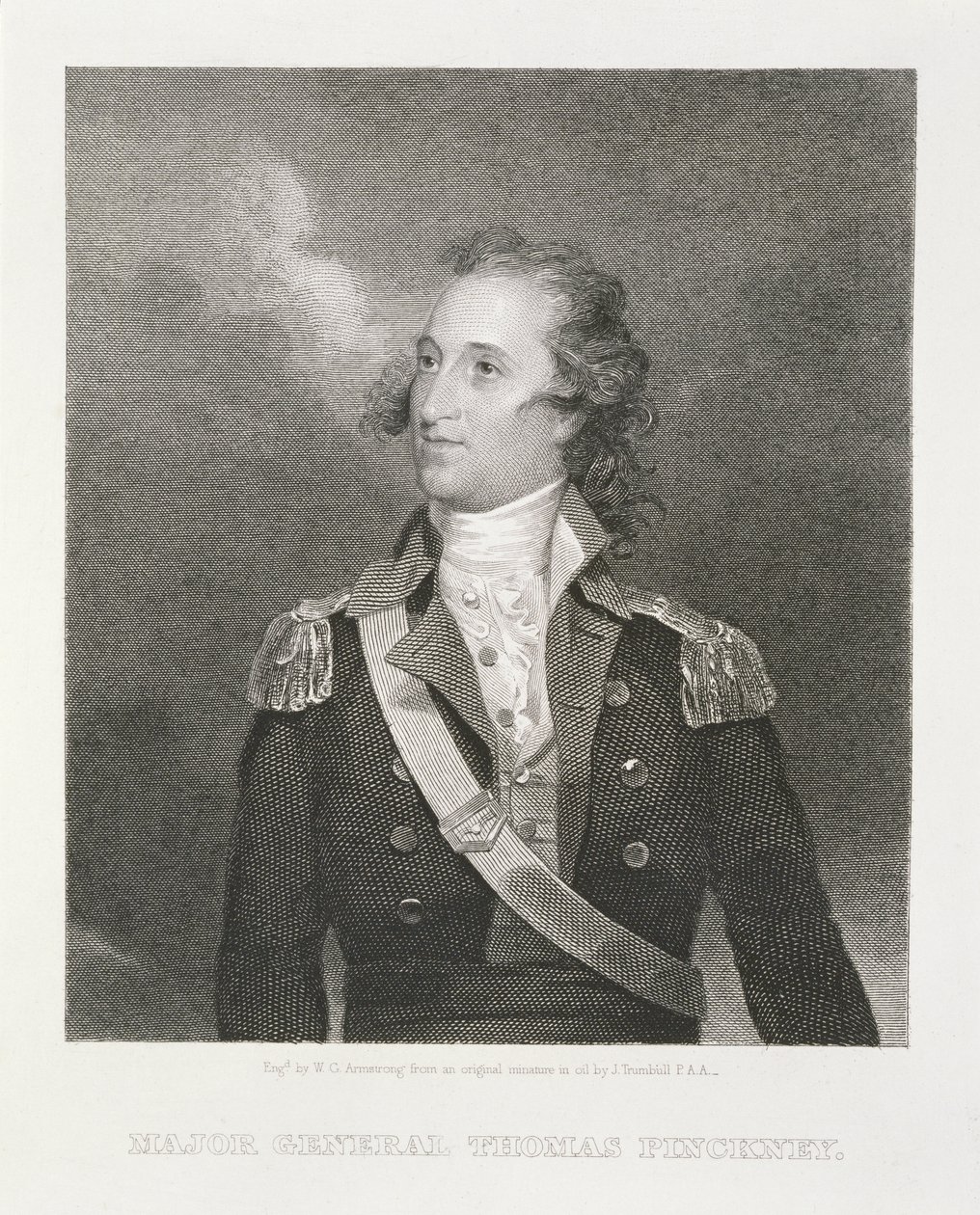 Major général Thomas Pinckney (1750-1828) gravé par William G. Armstrong - John Trumbull