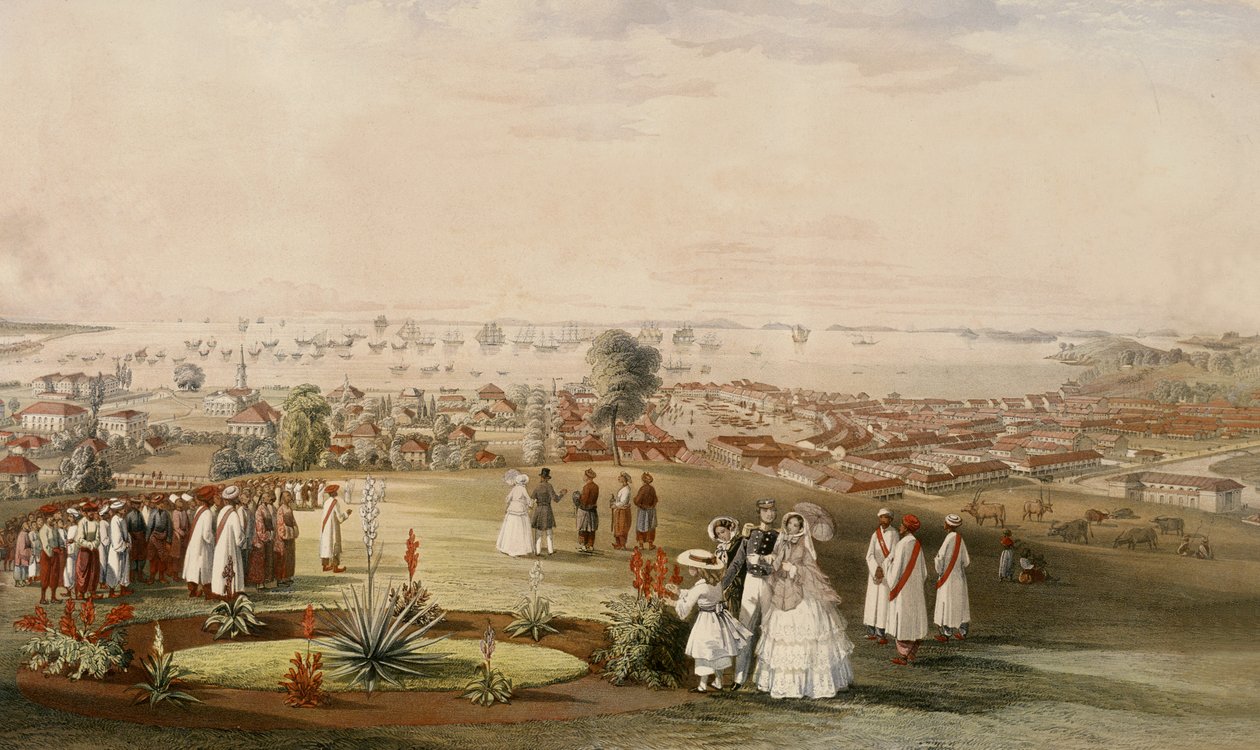 Vue de Singapour depuis Fort Canning, 1846 - John Turnbull Thomson