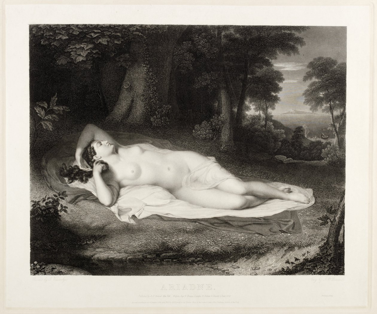 Ariane, gravée par Asher B. Durand, 1835 - John Vanderlyn
