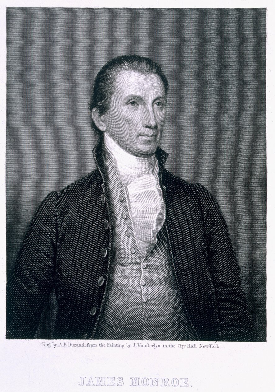 James Monroe, gravé par Asher Brown Durand (1796-1886) - John Vanderlyn