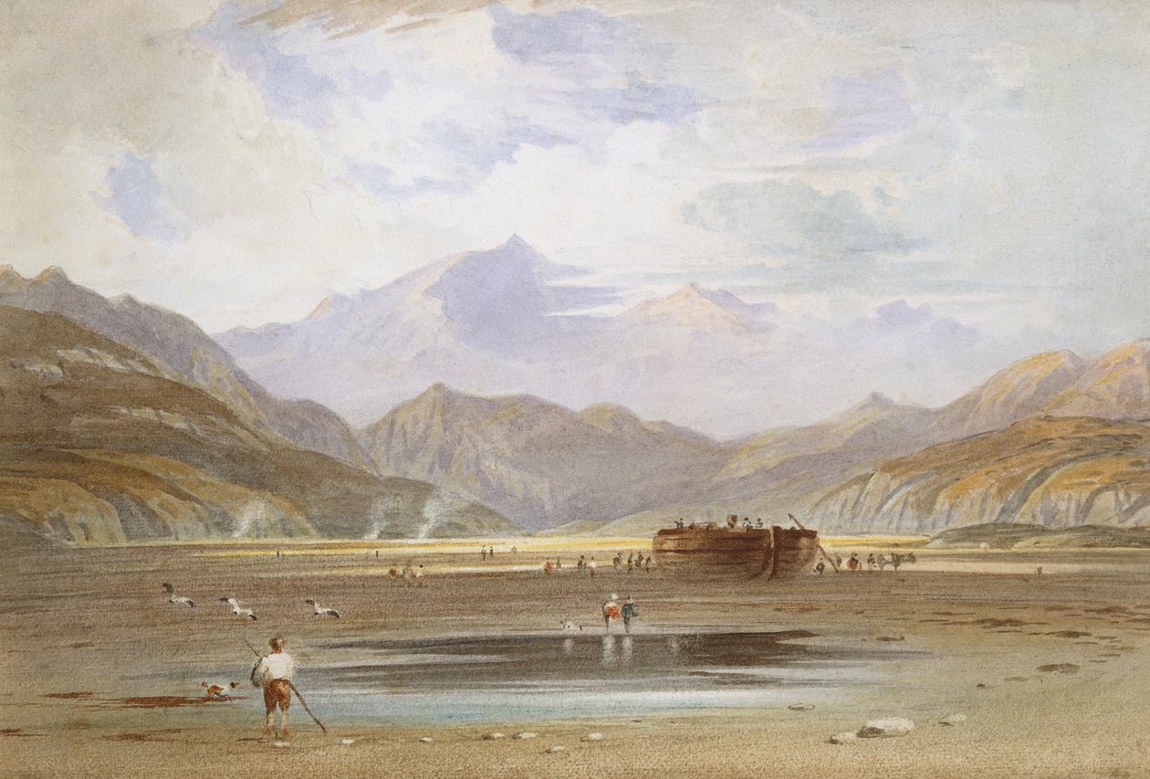 Vue de Snowdon depuis Traeth Bach, Merioneth - John Varley
