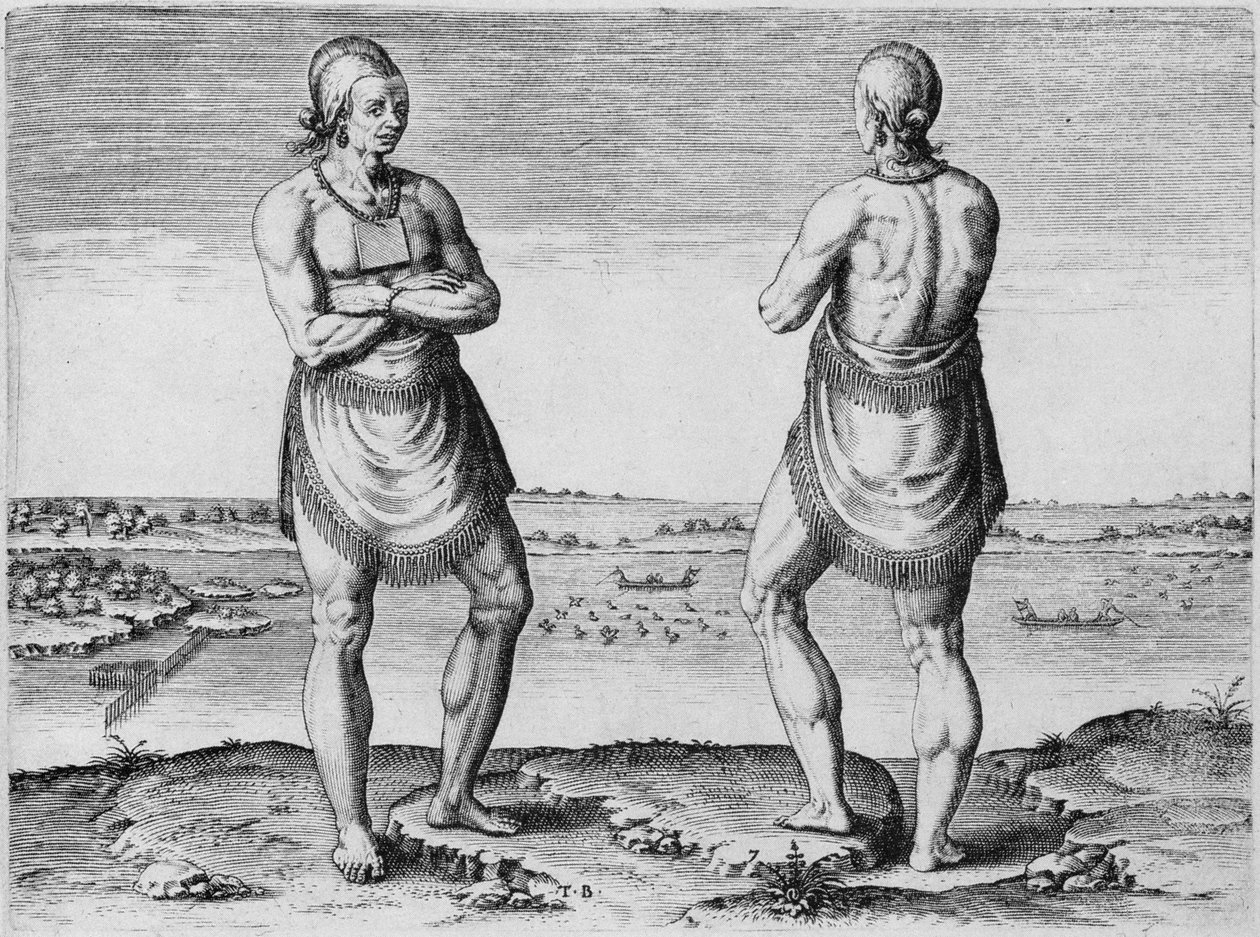 Ancien ou chef indien, gravé par Theodor de Bry (1528-1598) - John White