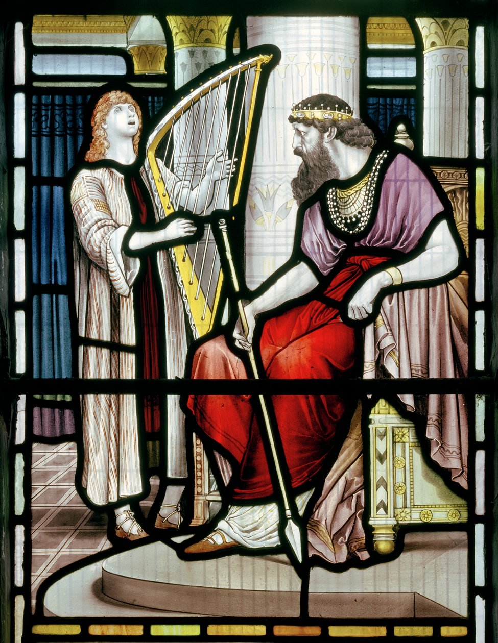 David et le Roi Saül, vers 1891 - John William Brown