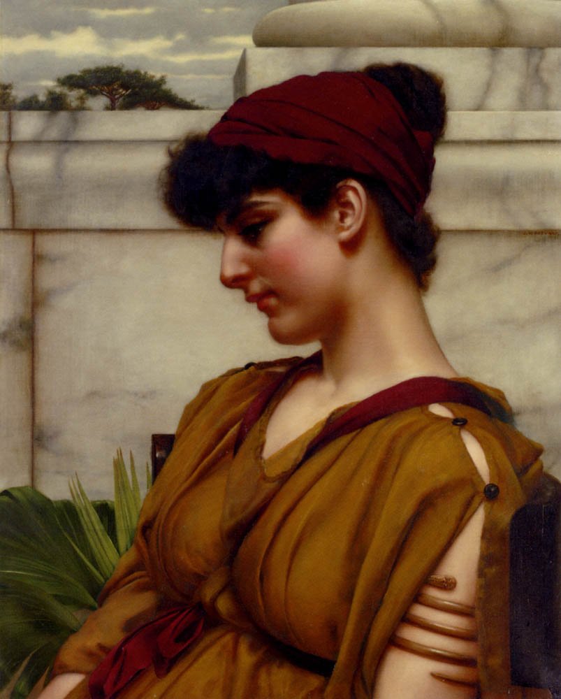 Une beauté classique de profil - John William Godward