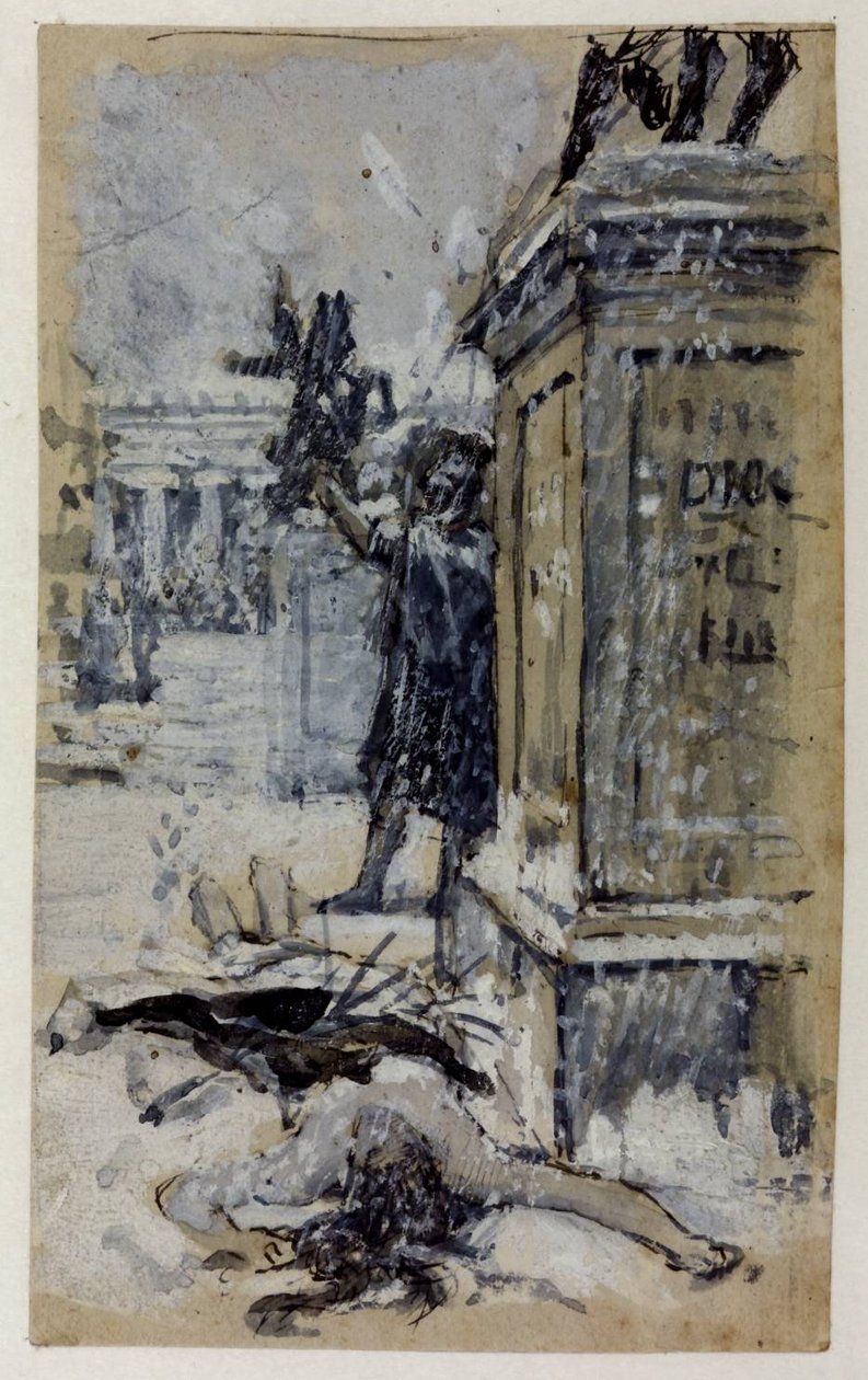 Étude pour Sainte Eulalie - John William Waterhouse