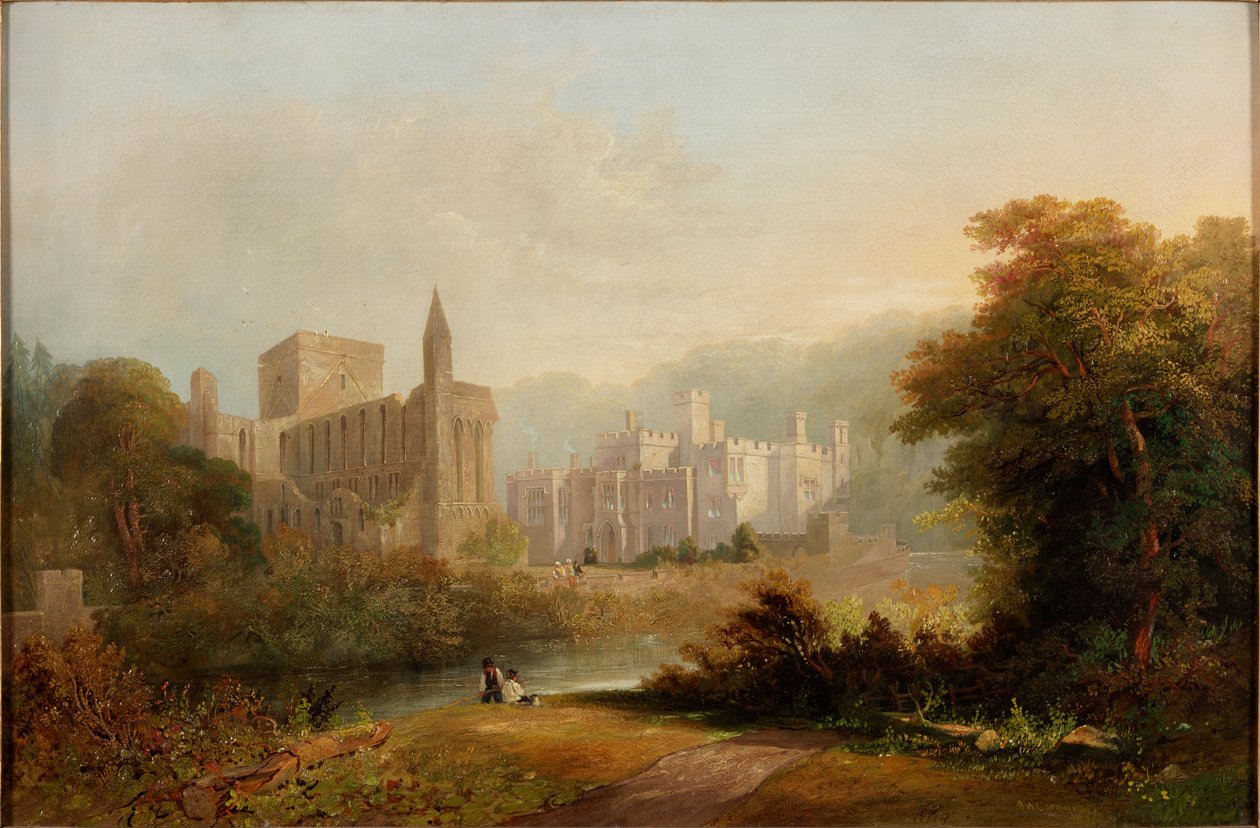 Brinkburn Grange et les Ruines de Brinkburn Priory - John Wilson Carmichael