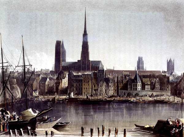 Vue de Rouen, de 