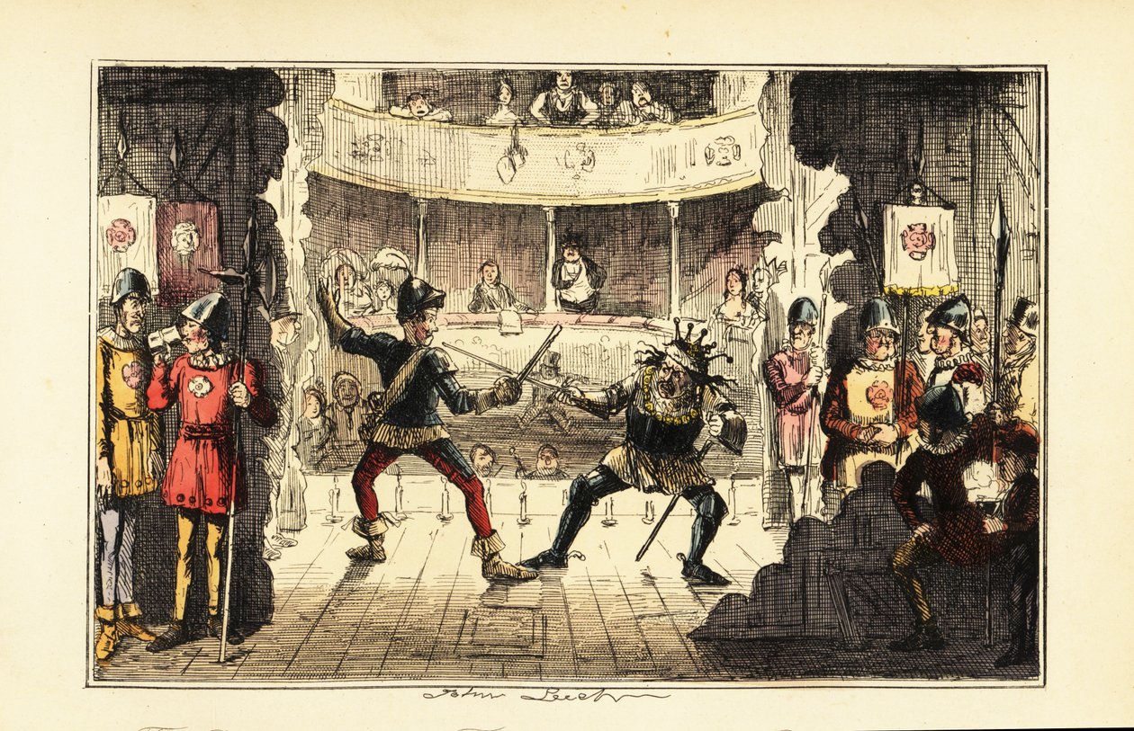 Acteurs jouant Henry Tudor combattant le roi Richard III d