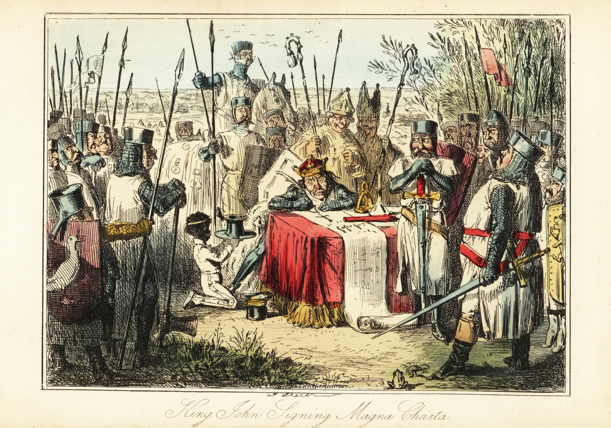 Le roi Jean entouré de barons et d