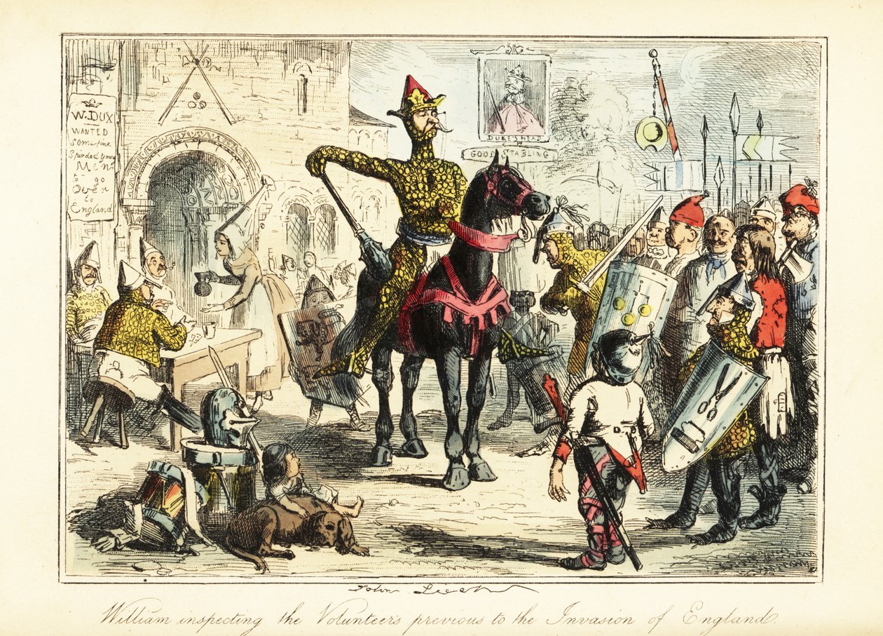 Guillaume le Conquérant avec son armée hétéroclite de Normands en 1066 - John (after) Leech