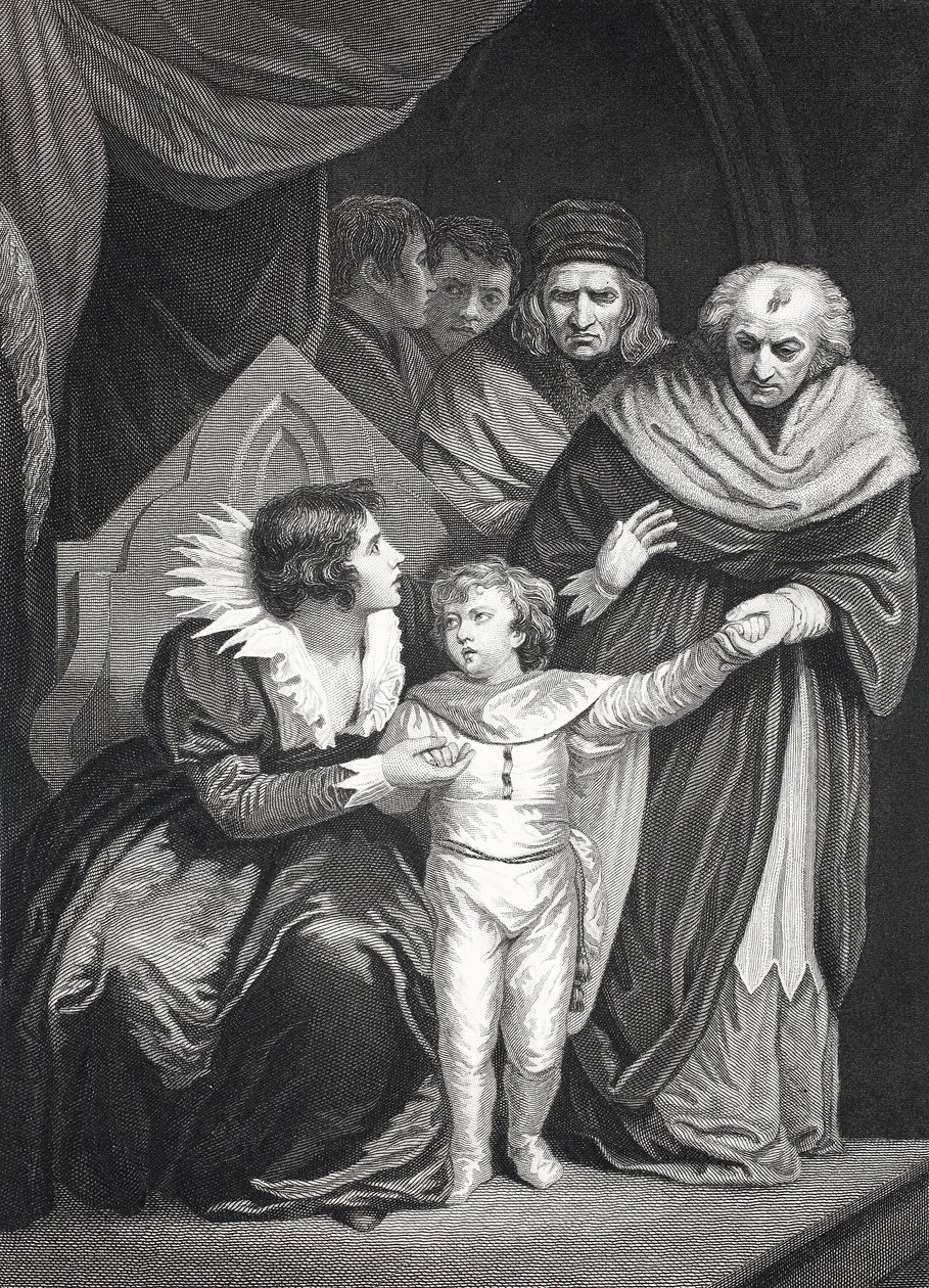 Elizabeth Woodville abandonnant son fils - John (after) Opie