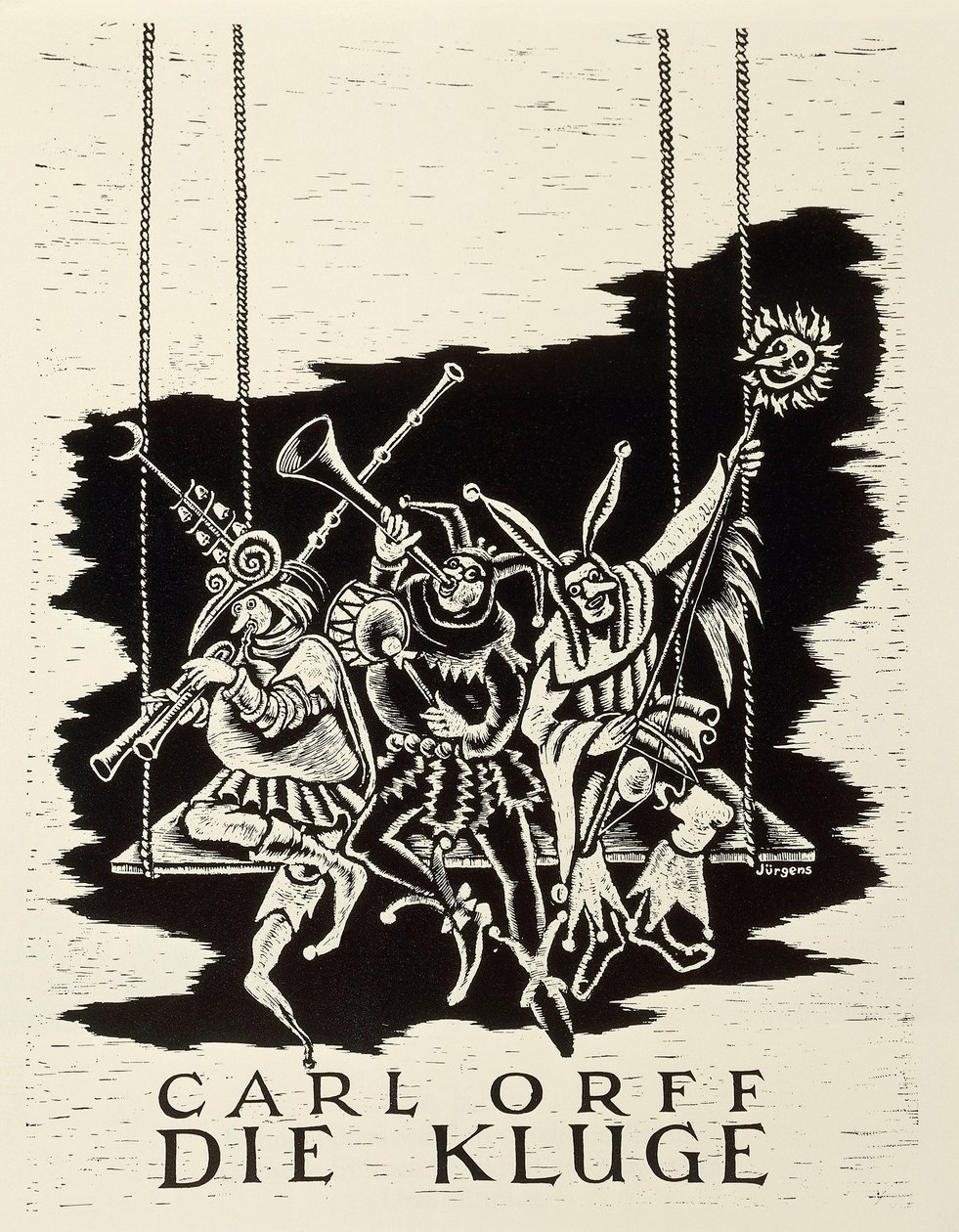 Allemagne, diessen am ammersee, affiche pour la première de Die Kluge (La Femme Sage) de Carl Orff à Francfort - Walter Charles Mills