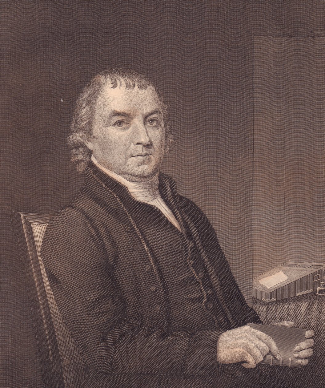 Portrait de William Mc Kendree (1757-1835), évêque méthodiste américain, gravure, vers 1870 - Walter Charles Mills