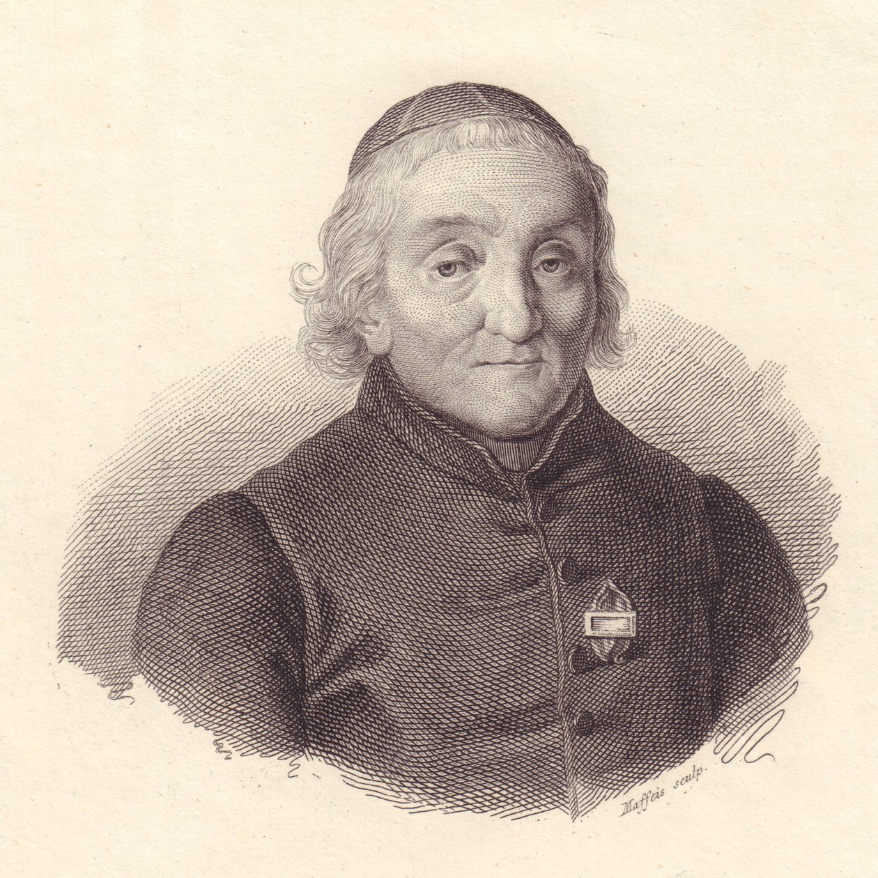 Portrait du théologien italien Pietro Tamburini (1737-1827), gravure sur cuivre par Maffeis - Walter Charles Mills