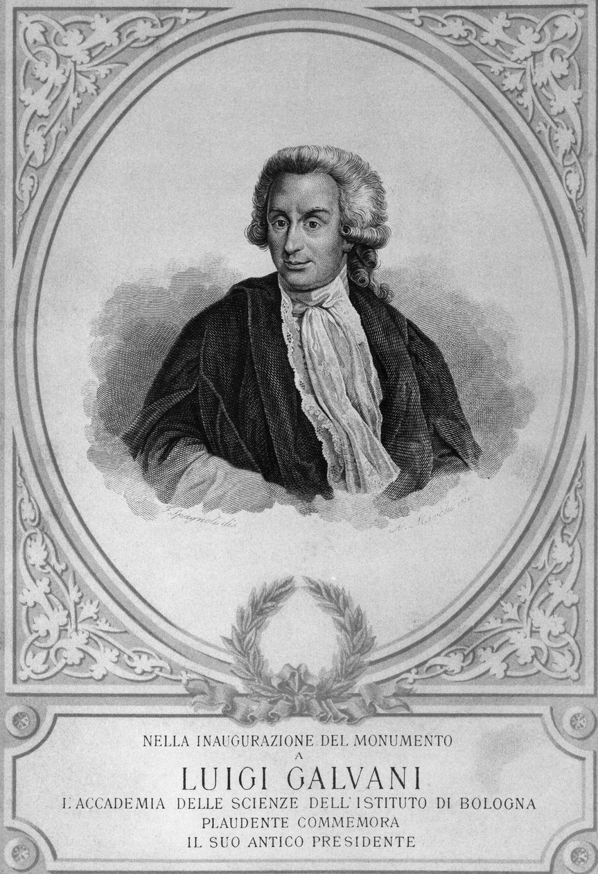 Portrait de Luigi Galvani (1737-1798), physiologiste, physicien, biologiste et anatomiste italien, qui a découvert l