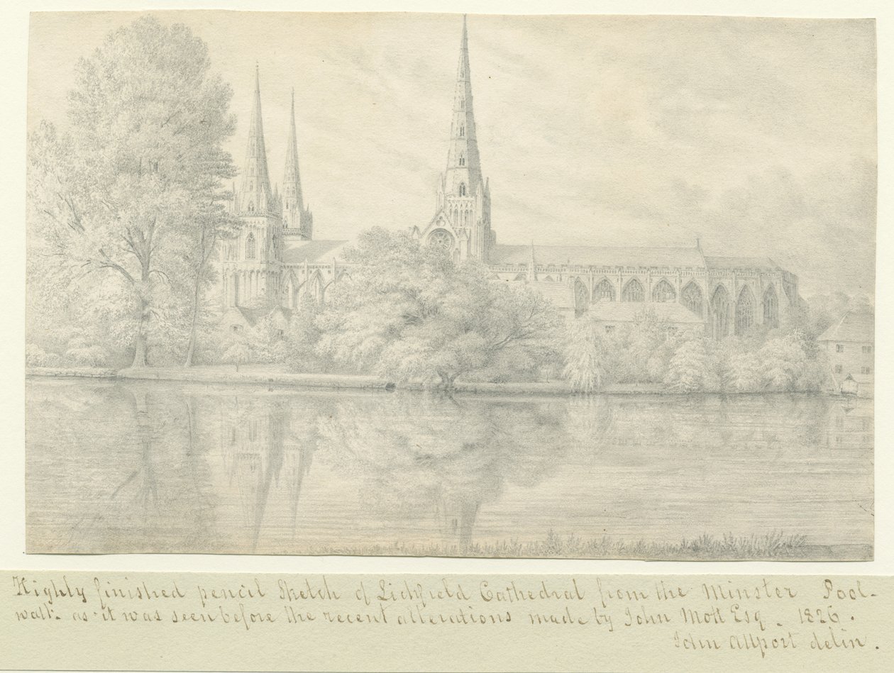 Cathédrale de Lichfield - Vue sud-ouest - John Allport