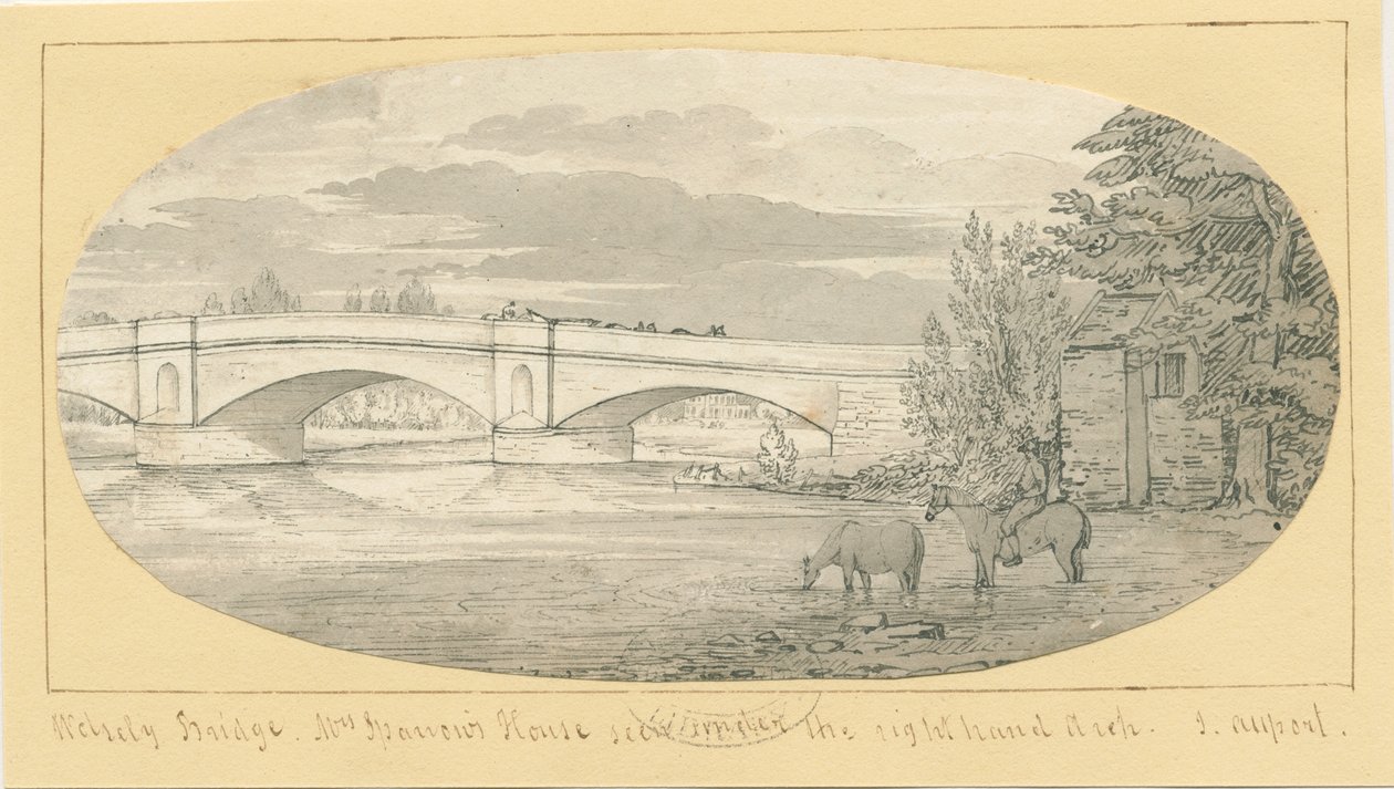 Pont de Wolseley : dessin à la plume et au lavis, nd [1799-1854] - John Allport