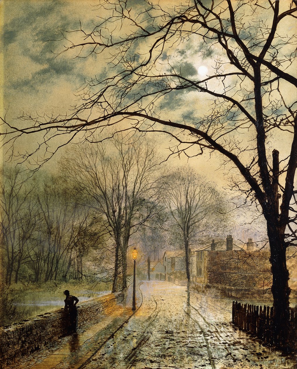 Promenade au clair de lune, Bonchurch, île de Wight - John Atkinson Grimshaw