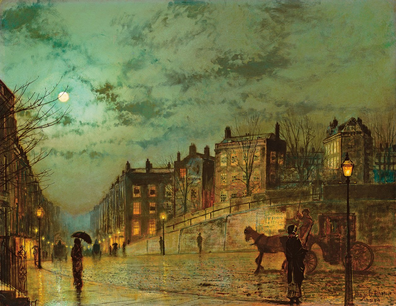 Hampstead Hill, vue sur Heath Street, 1881 - John Atkinson Grimshaw