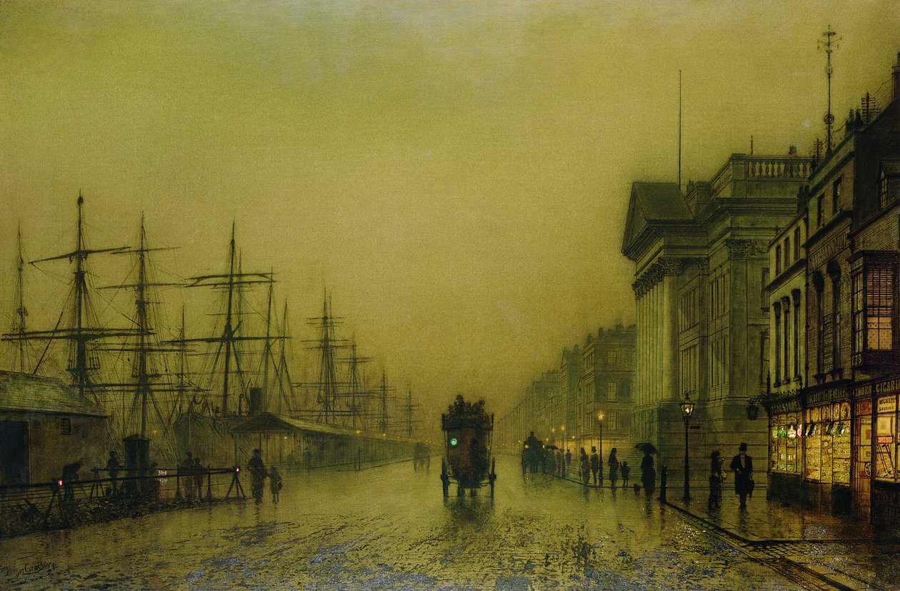 Docks de Liverpool, Douane et Salthouse Docks, Liverpool - John Atkinson Grimshaw