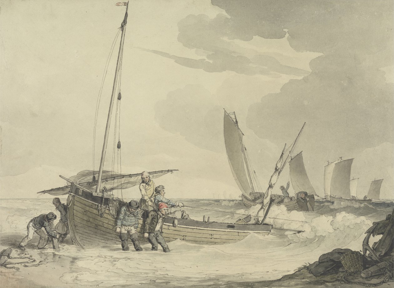 Pêcheur partant en mer, c.1810 - John Augustus Atkinson