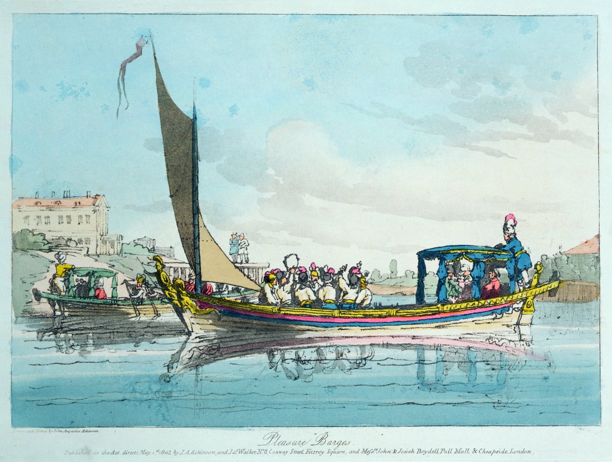 Barges de plaisance, 1803 - John Augustus Atkinson