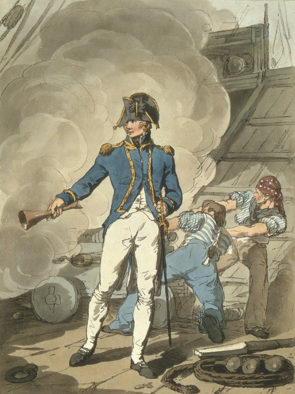 Capitaine de poste du Costume de Grande-Bretagne, gravé par l