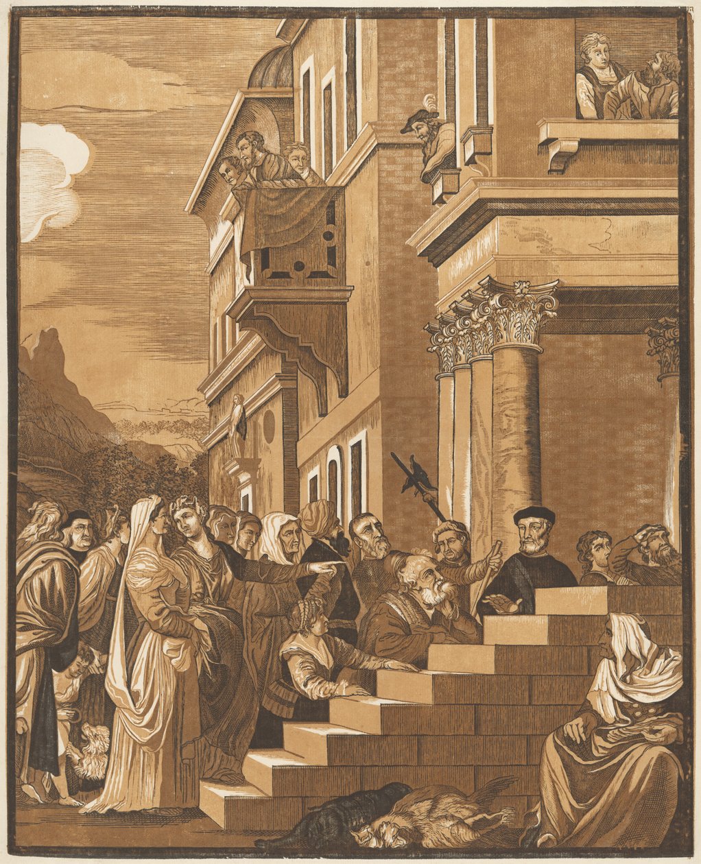Présentation de la Vierge au Temple (panneau central) - John Baptist Jackson after Titian