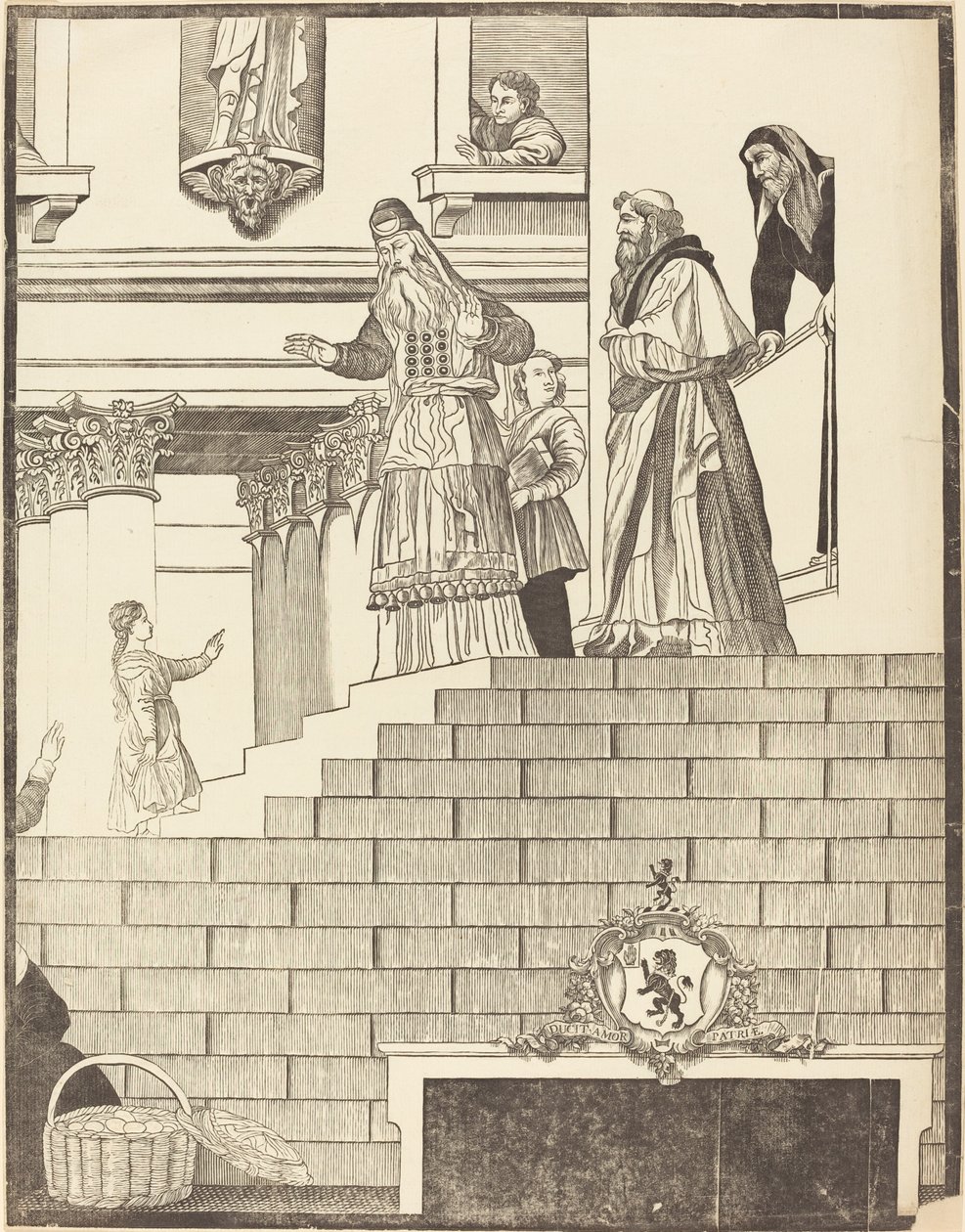 Présentation de la Vierge au Temple - John Baptist Jackson after Titian